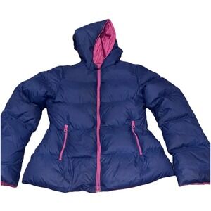 Hawke & Co Down‎ Feathers Purpleish Blue/Pink Puffer Jacket Girls Youth Sz 16